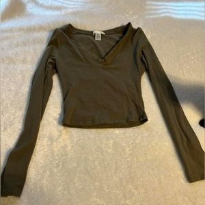 Bozolo green long sleeve crop